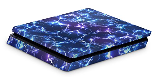 giZmoZ n gadgetZ Skin Adhesivo de Vinilo de Electric Storm de GNG para la Consola PS4 Slim + Set de 2 Skins para los Controladores