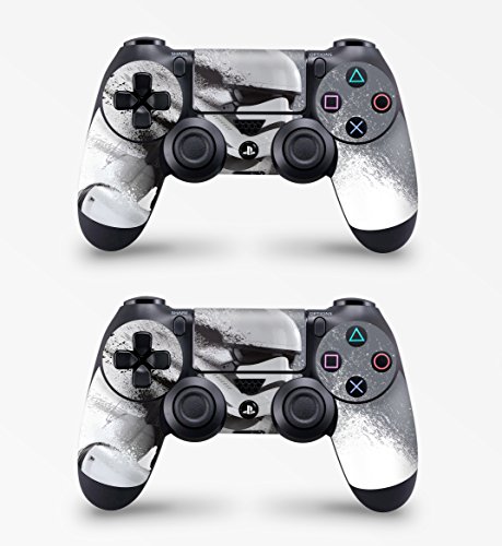 giZmoZ n gadgetZ Skins Adhesivos GNG para Cubierta de Playstation 4 PS4 de Star Wars Battlefront Stormtrooper + 2 Sets de Skins del Controlador