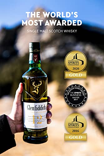 Glenfiddich Whisky - Whisky escocés de malta,12 años, botella 700 ml
