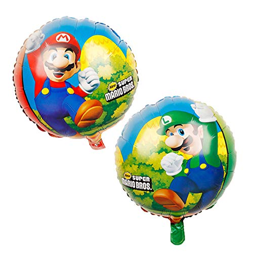 Globos de Super Mario Bros Balloons Mario Birthday Party Supplies para fiesta de 8º cumpleaños para niños, juego de 28 unidades