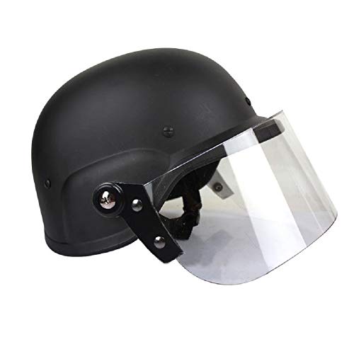 Gocher Casco táctico SWAT M88 USMC Casco Airsoft Shooting CS Classic Protector de Paintball Casco con PC Gafas Protectoras-BK