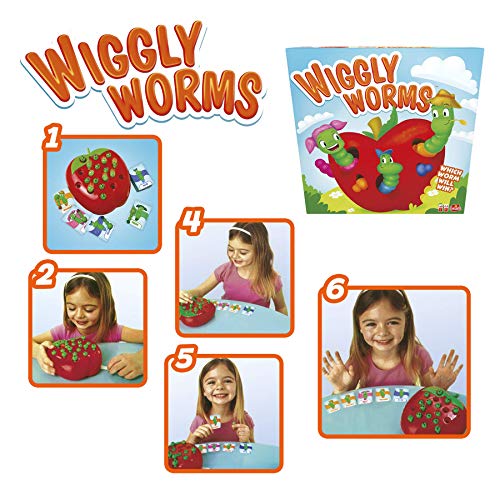Goliath- Wiggly Worms. Juego de Mesa Infantil. A Partir de 4 años, Multicolor (919207006)