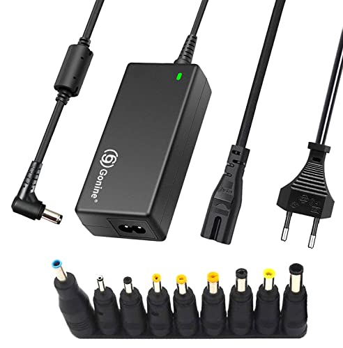 Gonine Fuente de alimentación universal de 19V 3,42A 65 W con conector CC de 5,5 x 2,5 mm y 10 conectores de carga para Acer, Asus, HP, Lenovo ThinkPad, Samsung, Sony Toshiba y otros