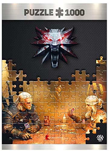 Good Loot The Witcher Playing Gwent | Puzzle 1000 Piezas | Incluye póster y Bolsa | 68 x 48 | Videojuego | Rompecabezas para Adultos y Adolescentes | para Navidad y Regalos | Decoración