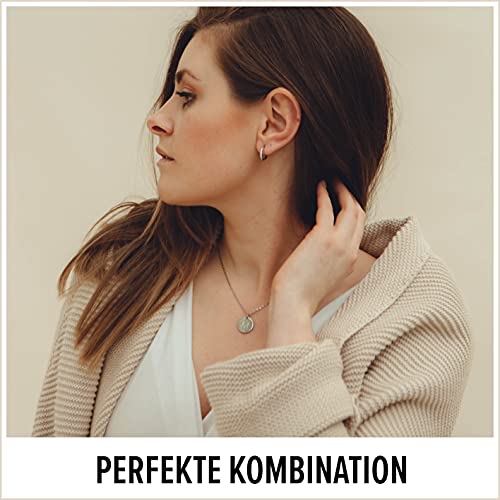 Good.Designs ® Collar de Letras para señoras I Collar de Nombre con Letra en Plata I Collar de Mujer con Inicial I Collar de Letras en Plata (H)