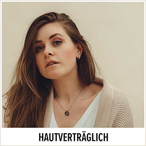 Good.Designs ® Collar de Letras para señoras I Collar de Nombre con Letra en Plata I Collar de Mujer con Inicial I Collar de Letras en Plata (H)