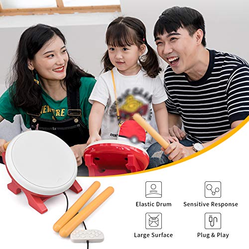 GoolRC Taiko Drum Tambor No Tatsujin Drum Master Controller con Controlador Instrumento de Repuesto para Videojuego N-Switch