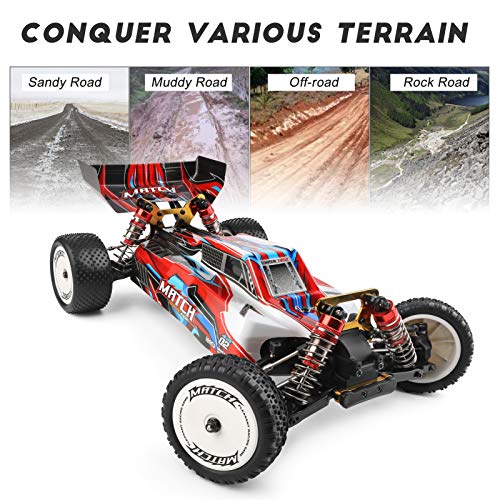 Goolsky Coche RC Wltoys XKS 104001 Crawlers 45Km/h 1/10 2.4GHz Teledirigidos Radiocontrol Grandes Camiones Carreras Alta Velocidad Buggy 4WD Racing Off-Road Drift Car Regalo Juguete para Niños Adulto