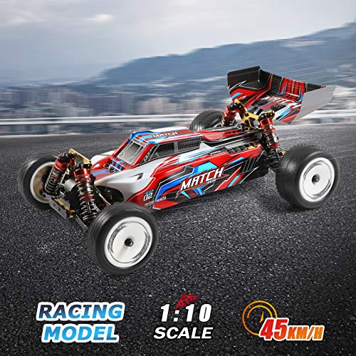 Goolsky Coche RC Wltoys XKS 104001 Crawlers 45Km/h 1/10 2.4GHz Teledirigidos Radiocontrol Grandes Camiones Carreras Alta Velocidad Buggy 4WD Racing Off-Road Drift Car Regalo Juguete para Niños Adulto