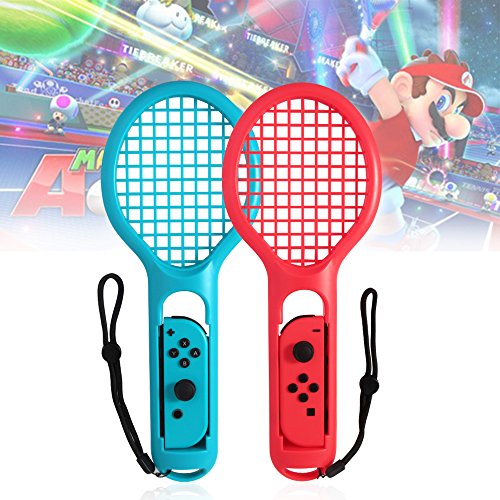 Goolsky Raqueta de Tenis Twin Pack para N-Switch Joy-con Controladores para Mario Tennis Games