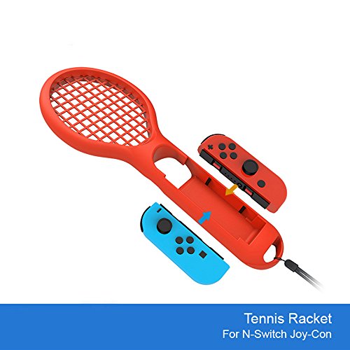 Goolsky Raqueta de Tenis Twin Pack para N-Switch Joy-con Controladores para Mario Tennis Games