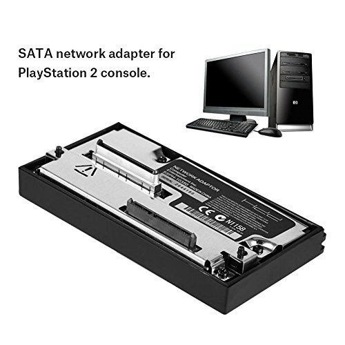 Goshyda Interfaz SATA Adaptador de Red HDD Adaptador de Disco Duro para Sony PS2 Playstation 2 Sin IDE, admite hasta 2 TB de Disco Duro SATA (2.5"y 3.5")