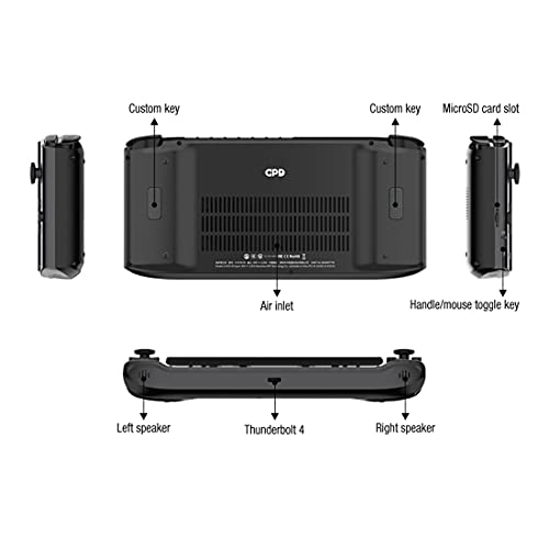 GPD Win 3 – Consola de juegos portátil, mini PC, tableta, ordenador portátil para juegos con control de juegos, 16 GB de RAM, 1 TB SSD, Wi-Fi, color negro [Versión de gama alta]
