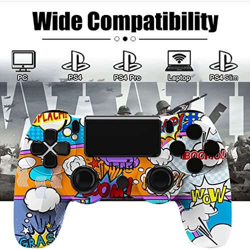 GQGQ PS4 Mando Inalámbrico Panel táctil Controlador Inalámbrico con Vibración Doble Audio Remoto Six-Axis Indicador LED para Playstation 4 Slim Pro (Color : Cloud)