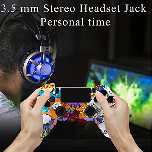 GQGQ PS4 Mando Inalámbrico Panel táctil Controlador Inalámbrico con Vibración Doble Audio Remoto Six-Axis Indicador LED para Playstation 4 Slim Pro (Color : Cloud)