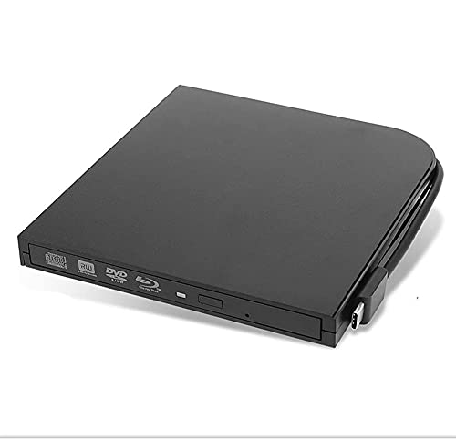 Grabador Blu Ray Externo Grabador de CD y DVD Externo USB2.0 portátil Reproductor Ultra Delgado Lector de Quemador para Ordenador portátil y de Escritorio