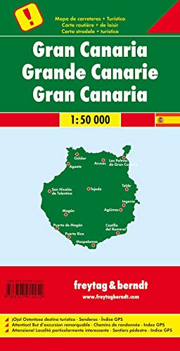 Gran Canarias, mapa de carreteras. Escala 1:50.000. Freytag & Berndt.: Toeristische wegenkaart 1:50 000: AK 0525 (Auto karte)