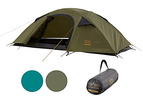 Grand Canyon APEX 1 - Tienda de cúpula para 1 o 2 personas, ultraligera, impermeable, tamaño pequeño, para trekking, camping, outdoor | Capulet Olive (verde)