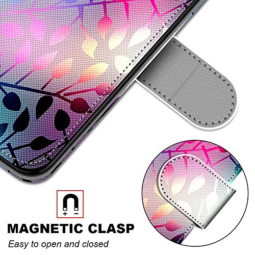 Grandoin Funda para Huawei Honor Play 4, Superficie Colorida PU Cuero Case Cuerpo Completo Carcasa Protectora Cartera Soporte Plegable Función Cierre Magnético Fundas Case Cover (Color)