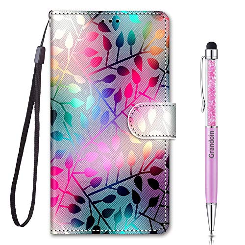Grandoin Funda para Huawei Honor Play 4, Superficie Colorida PU Cuero Case Cuerpo Completo Carcasa Protectora Cartera Soporte Plegable Función Cierre Magnético Fundas Case Cover (Color)