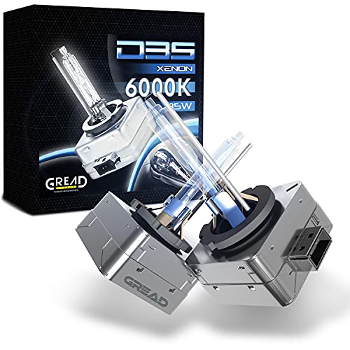 Gread Lights - 2 luces de xenón D3S, 6000 K, 35 W, 100 % adaptación y larga duración