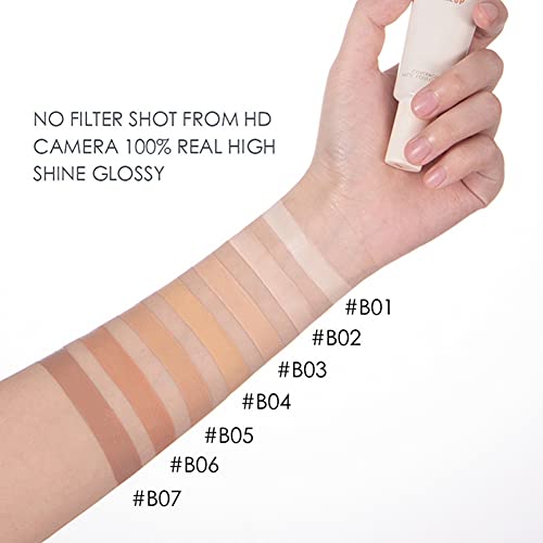 Greatlizard Liquid Foundation, Light & Breathable BB Cream, Moisturizer, Oil Control, Long Lasting Dark Circles Foundation con cobertura media, maquillaje natural e impermeable