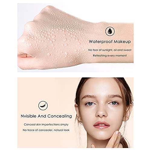 Greatlizard Liquid Foundation, Light & Breathable BB Cream, Moisturizer, Oil Control, Long Lasting Dark Circles Foundation con cobertura media, maquillaje natural e impermeable