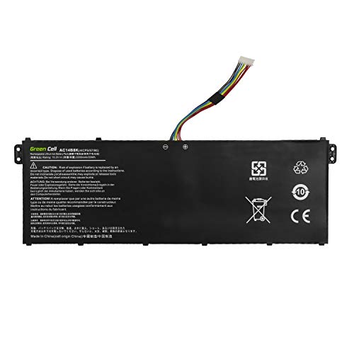 Green Cell® AC14B3K AC14B8K Batería para Acer Aspire E15 ES1-512 E17 E5-771 E5-771G R11 R3-131T R13 R7-371T R7-372T 14 R5-471T 15 R5-571T Portátil (2200mAh 15.2V)