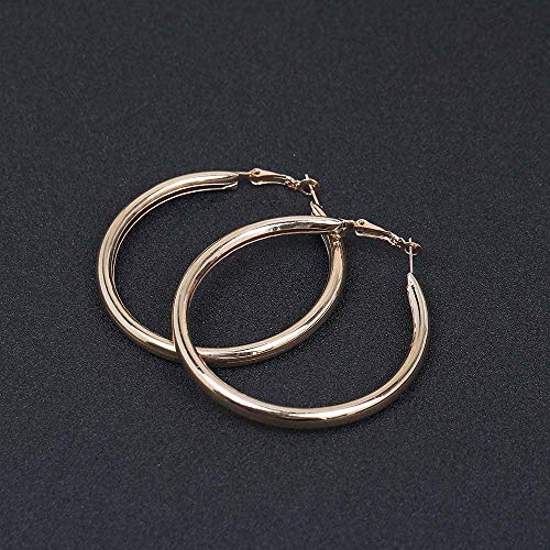 GRGFG Pendientes Mujer Aro，Golden Vintage Punk Frosted Big Hoop Pendientes Perforados Anillo De Aro Ligero Hipoalergénico Pendientes De Joyería Circular para Mujeres Niñas Fiesta Boda Regalo del Día