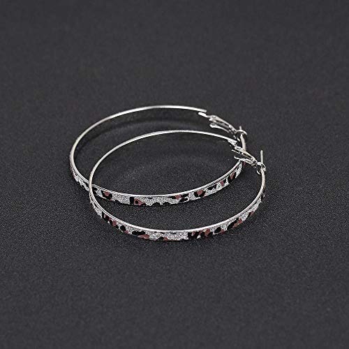 GRGFG Pendientes Mujer Aro，Plata Vintage Punk Frosted Big Hoop Pendientes De Aro Hipoalergénico Anillo De Aro Ligero Pendientes De Joyería Circular para Mujeres Niñas Fiesta Boda Regalo del Día De Sa