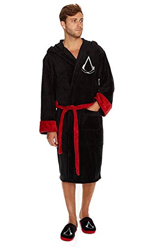 Groovy Albornoz con capucha Assassin's Creed, poliéster, negro, talla única