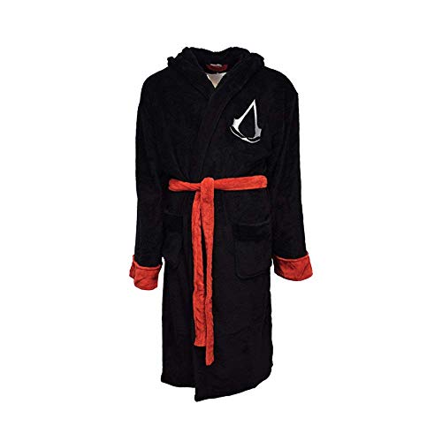 Groovy Albornoz con capucha Assassin's Creed, poliéster, negro, talla única