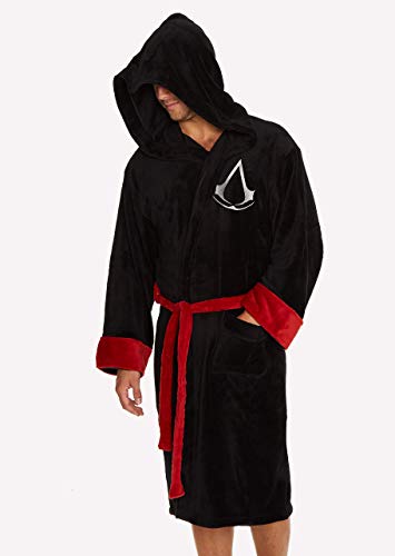 Groovy Albornoz con capucha Assassin's Creed, poliéster, negro, talla única