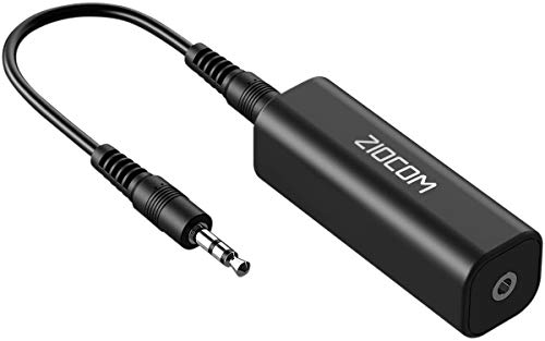 Ground Loop Noise Isolator, ZIOCOM Aislador de ruido de bucle de tierra para sistema de audio de automóvil y estéreo doméstico con cable de audio auxiliar de 3,5 mm, negro