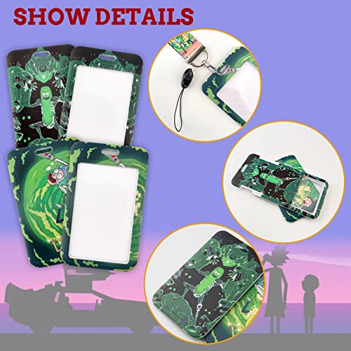 GTOTd Pickle and Portal - Cordón de anime con soporte de identificación (2 unidades) para llavero. Accesorios de dibujos animados, regalos de anime, suministros de fiesta para adolescentes y niñas.