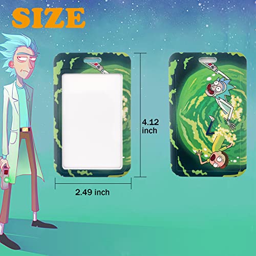 GTOTd Pickle and Portal - Cordón de anime con soporte de identificación (2 unidades) para llavero. Accesorios de dibujos animados, regalos de anime, suministros de fiesta para adolescentes y niñas.