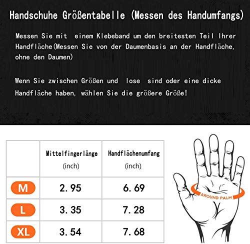 Guantes para pantalla táctil, guantes de invierno antideslizantes, guantes para deportes al aire libre, guantes para ciclismo, guantes resistentes al viento, guantes cálidos con forro polar (negro)