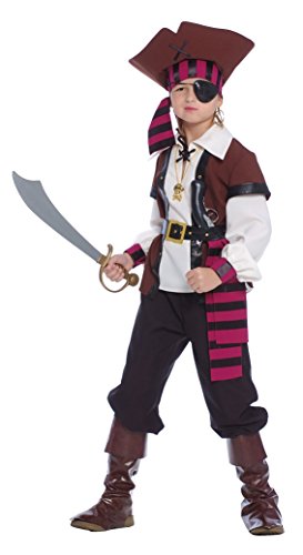 Guirca - Jack Sparrow Disfraz Pirata de los siete mares, multicolor, para niño 10/12 años, 85373