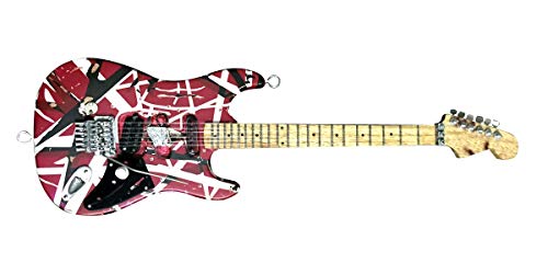 Guitarra en miniatura EVH evh001 Frankenstein mini guitarra réplica Van Halen, color rojo y blanco