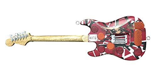 Guitarra en miniatura EVH evh001 Frankenstein mini guitarra réplica Van Halen, color rojo y blanco