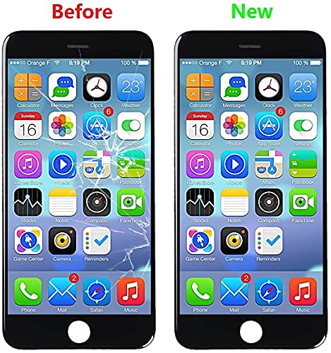 GULEEK Pantalla para iPhone 6 4,7" Pantalla táctil LCD Pantalla de Cristal Reemplazo del Marco del digitalizador con Herramientas de reparación (Negro)