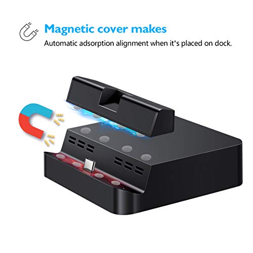 GuliKit Switch Dock Set Base de Carga Portatil, USB C a HDMI TV Adaptador para Nintendo Switch, PD Carga USB Hub Compatible con Macbook Pro iPad Pro,Samsung Galaxy DeX Huawei