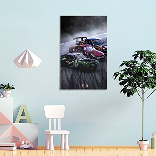 GUOHUI JDM - Póster de coche 370 Drift Racing Cars en lienzo para oficina, familia, dormitorio, decoración de pared