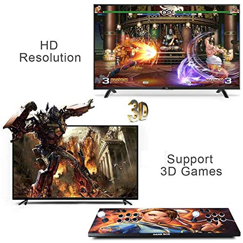 GVCTⓇ Consola de Juegos 3D Pandora's Box Arcade Videoautomat Classic, Full HD Multiplayer Home Arcade Konsole, 2700 Spiele Todo en 1 Botones Dobles