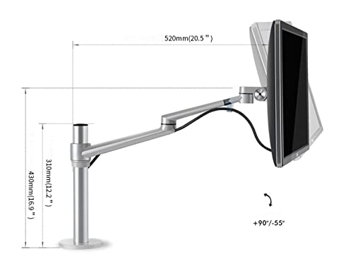 Gyalid LCD MONITOR MONTE DE MONTE DE MONTE, LOVTS MONITOR SOPORTE ROTACIÓN DE ROTACIÓN Ajuste el escritorio El soporte del monitor, adecuado for computadoras portátiles de 12 a 17 pulgadas, pantalla 3