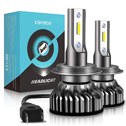 H7 LED Bombillas Coche,10000LM Xenon Blanco 6000K para 12V Auto, 2 Lámparas