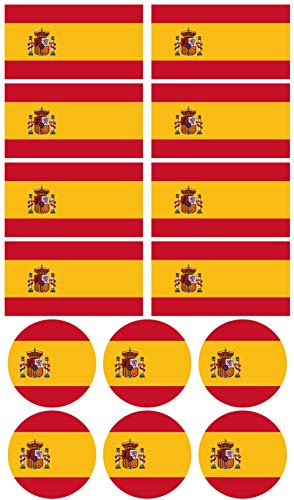 Haberdashery Online 28 Pegatinas de la Bandera de España. Stickers para Bicicletas, Motos, Accesorios (ESPAÑA)