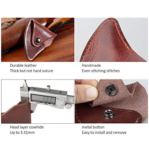 Hacha Hacha Cubierta Protectora de la Caja de Cuero Grueso AX Cubierta de la Hoja de la Envoltura Exterior de la Envoltura Axe Jefe Funda Protector de Hacha