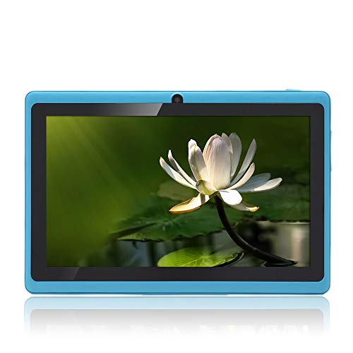 Haehne 7" Tablet PC, Google Android 4.4 Quad Core, 512MB RAM 8GB ROM, Cámaras Duales, WiFi, Bluetooth, para Niños y Adultos, Azul Cielo