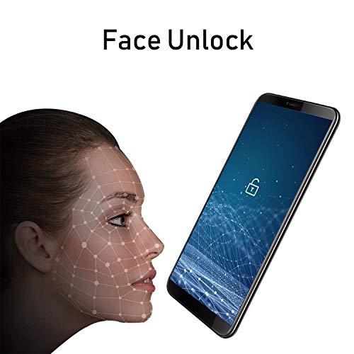 Hafury A7 2019 Android 9.0 Smartphone Libre 3G 5.5" 18:9 Full-Screen Quad-Core 2GB RAM 16GB ROM Dual SIM Cámara 8Mp Detección de Gravedad y (Negro) …